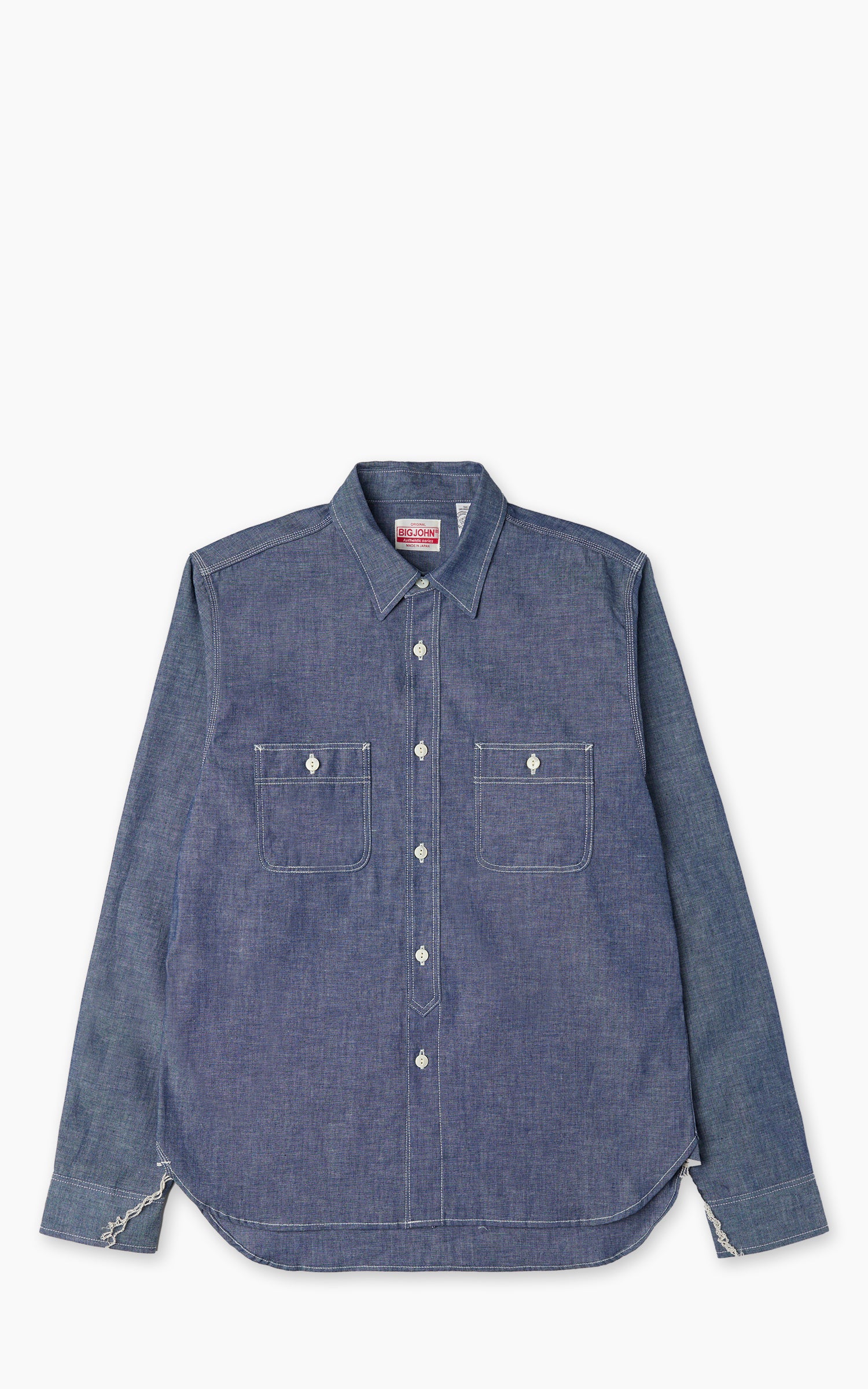 Big John Selvedge Chambray Work Shirt Indigo 5oz