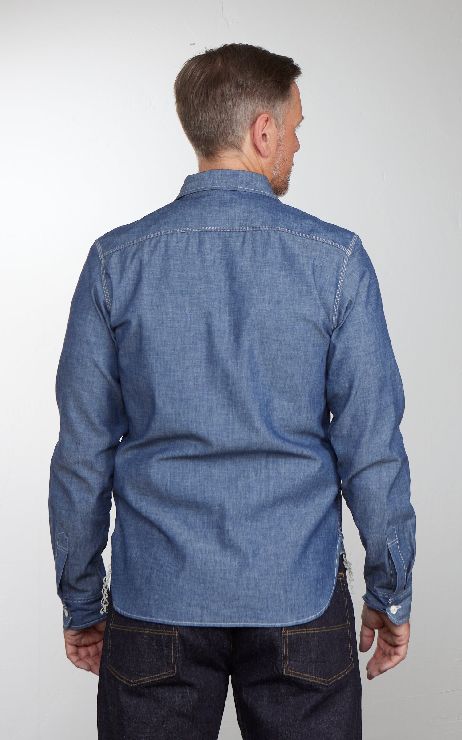 Big John Selvedge Chambray Work Shirt Indigo 5oz
