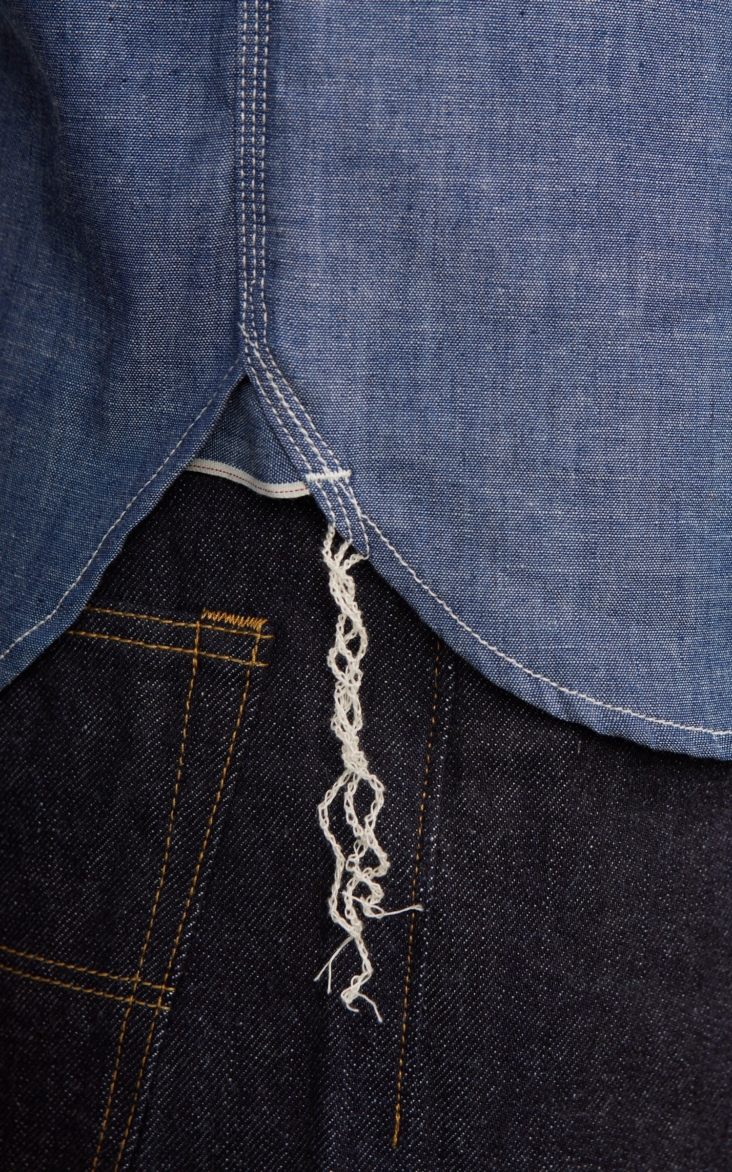 Big John Selvedge Chambray Work Shirt Indigo 5oz