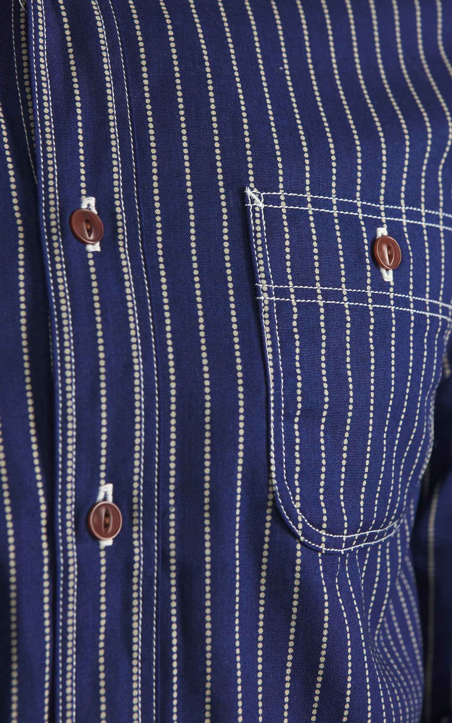 Big John Selvedge Chambray Work Shirt Wabash Indigo