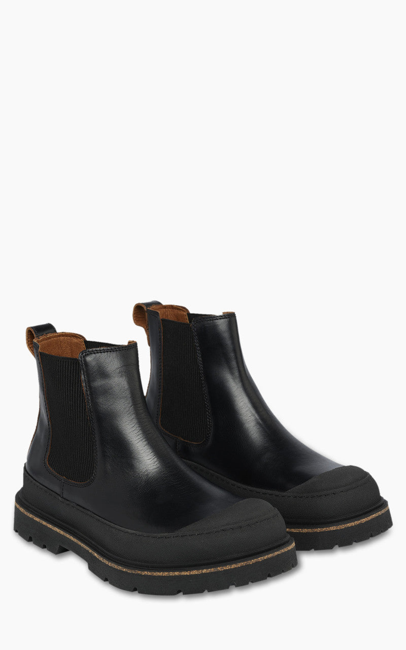 Birkenstock Prescott Slip On Natural Leather Black