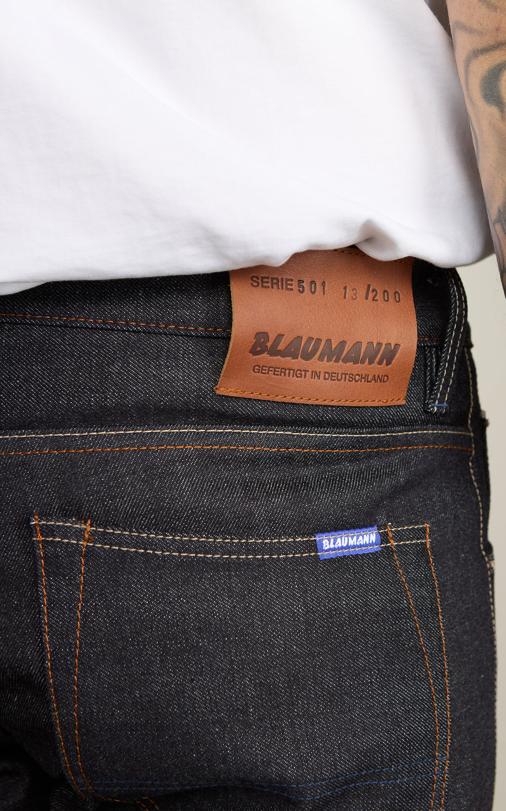 Blaumann Jeanshosen 010 Gerader Blaumann Selvedge Indigo 15oz