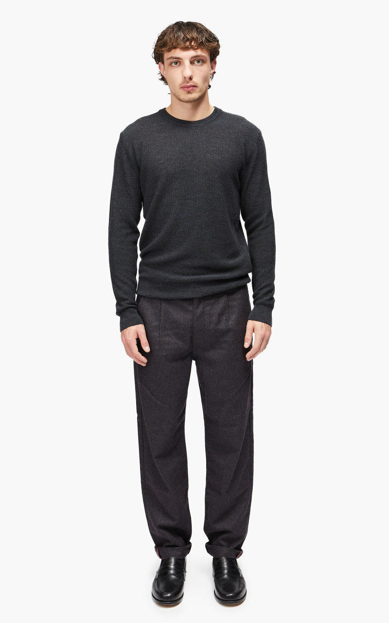 Blue de Gênes Tondo Nuovo Knit Dark Grey Melange