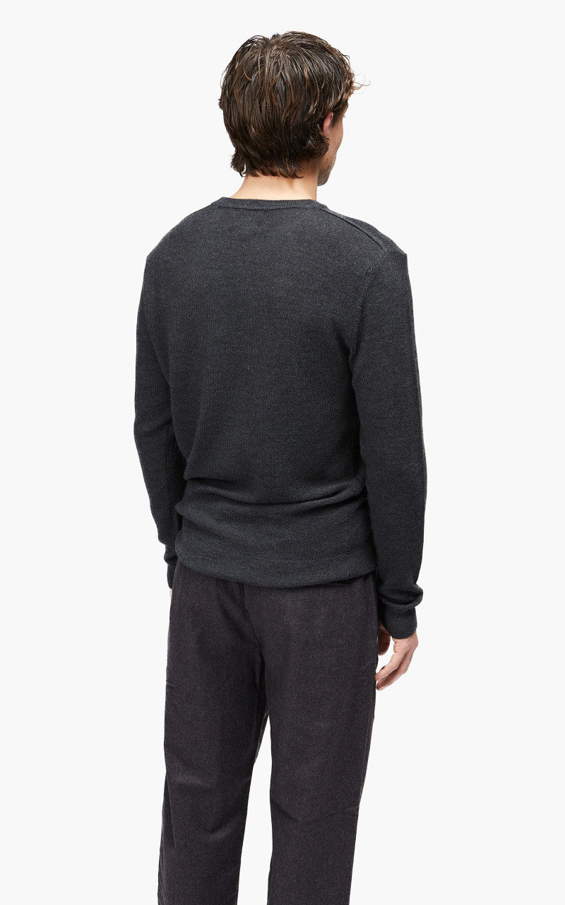 Blue de Gênes Tondo Nuovo Knit Dark Grey Melange