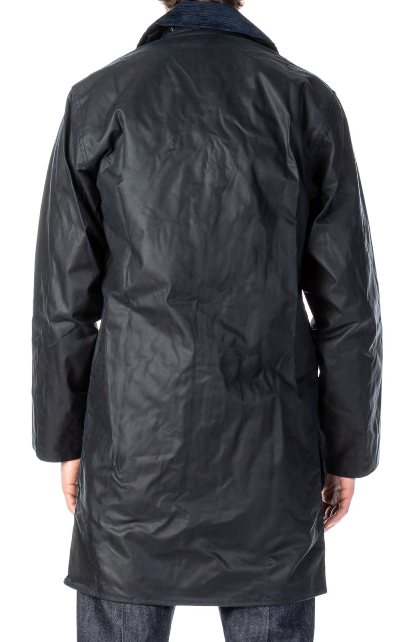 Barbour Border Wax Jacket Navy