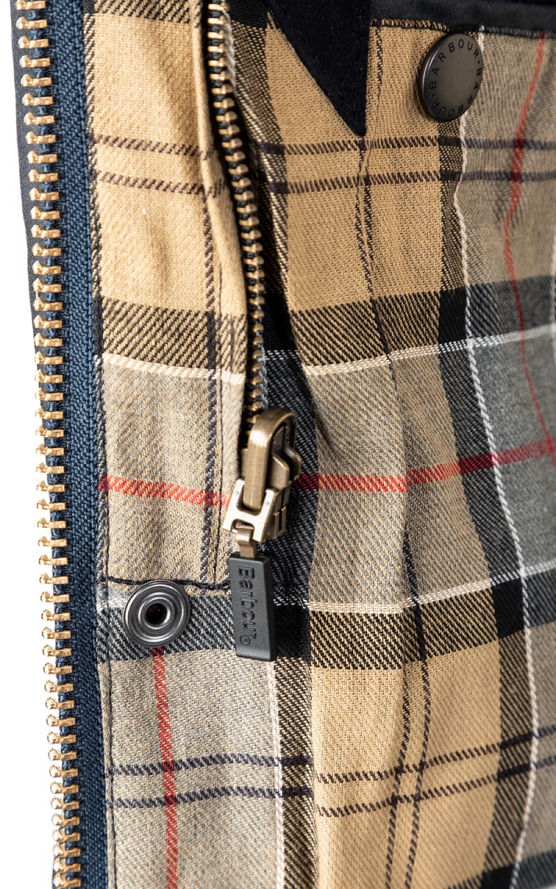 Barbour Border Wax Jacket Navy