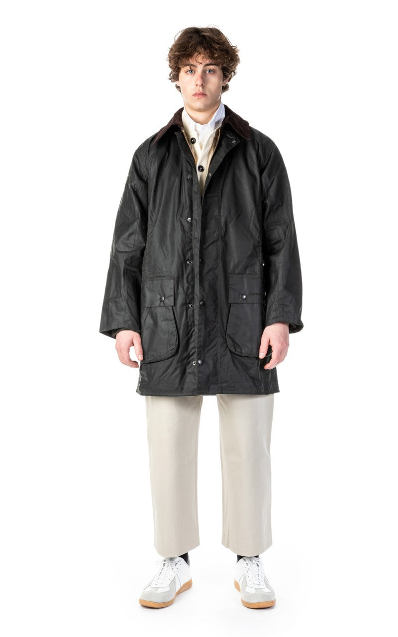 Barbour Border Wax Jacket Sage