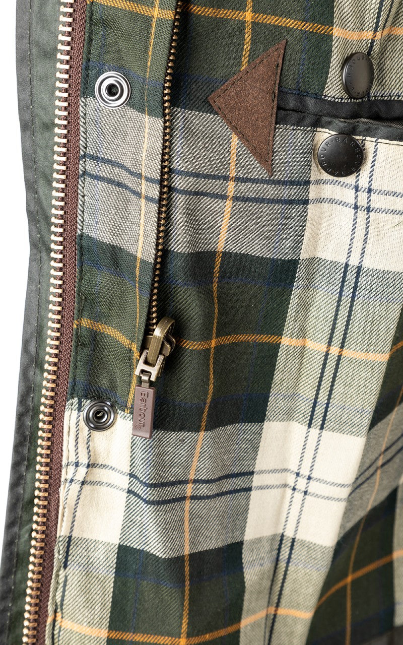 Barbour Border Wax Jacket Sage