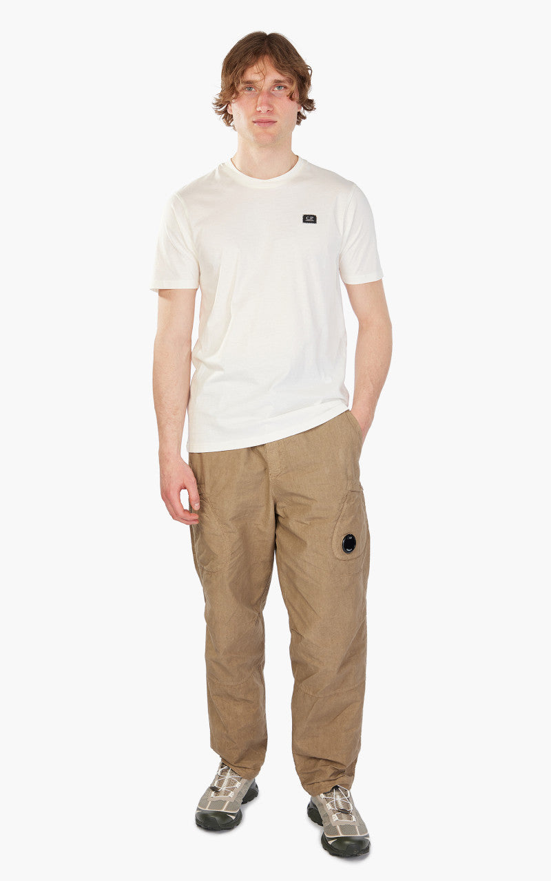 C.P. Company 30/1 Label Logo T-Shirt Gauze White