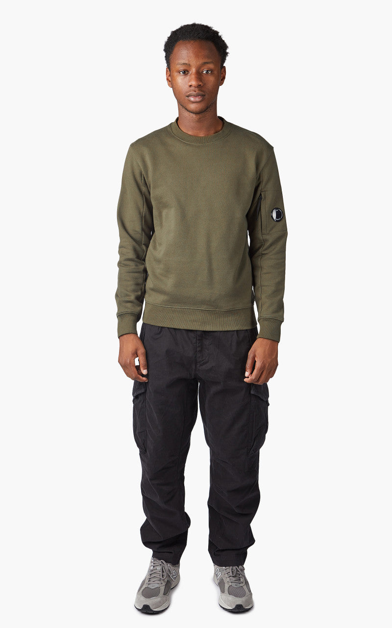 C.P. Company Diagonal Raised Fleece Jumper Ivy Green
