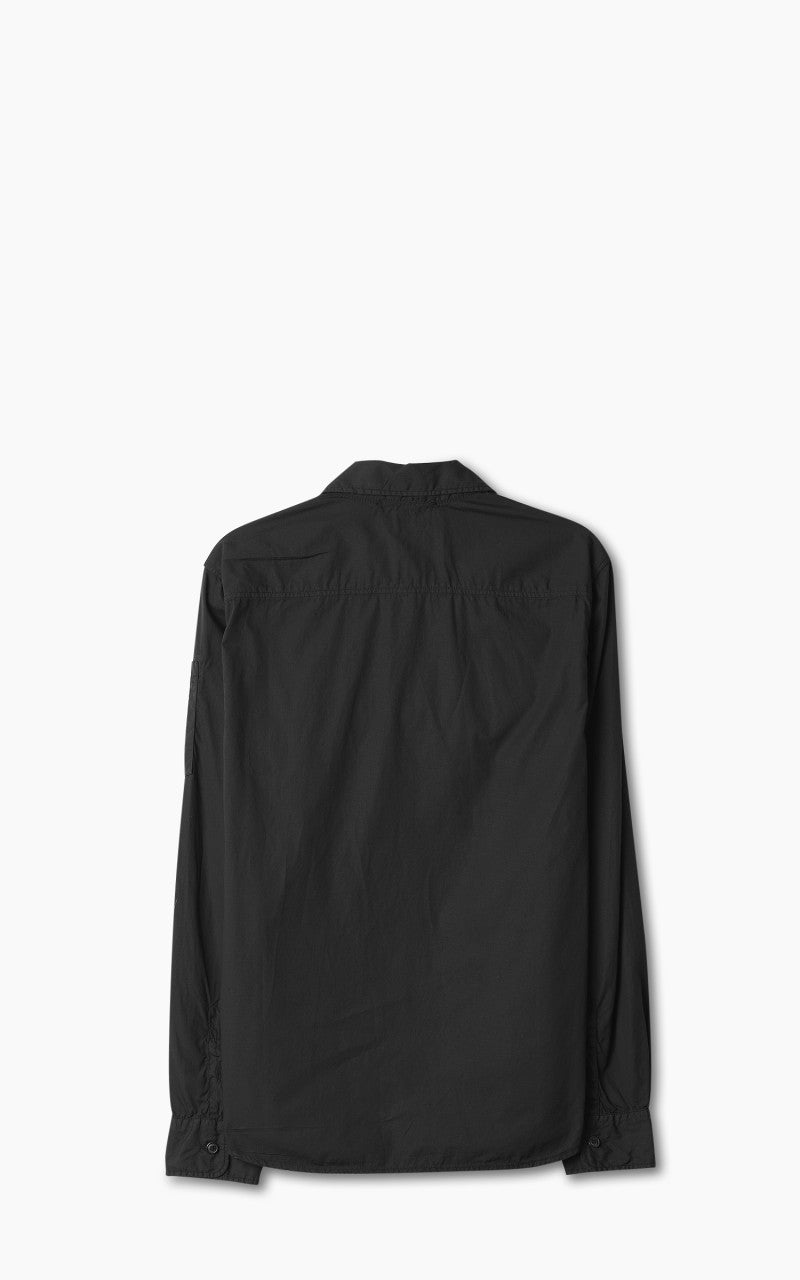 C.P. Company Cotton Rip-Stop Anorak Shirt Black