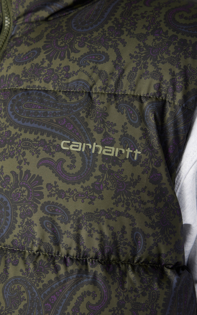 Carhartt WIP Springfield Vest Paisley Print Plant/Black