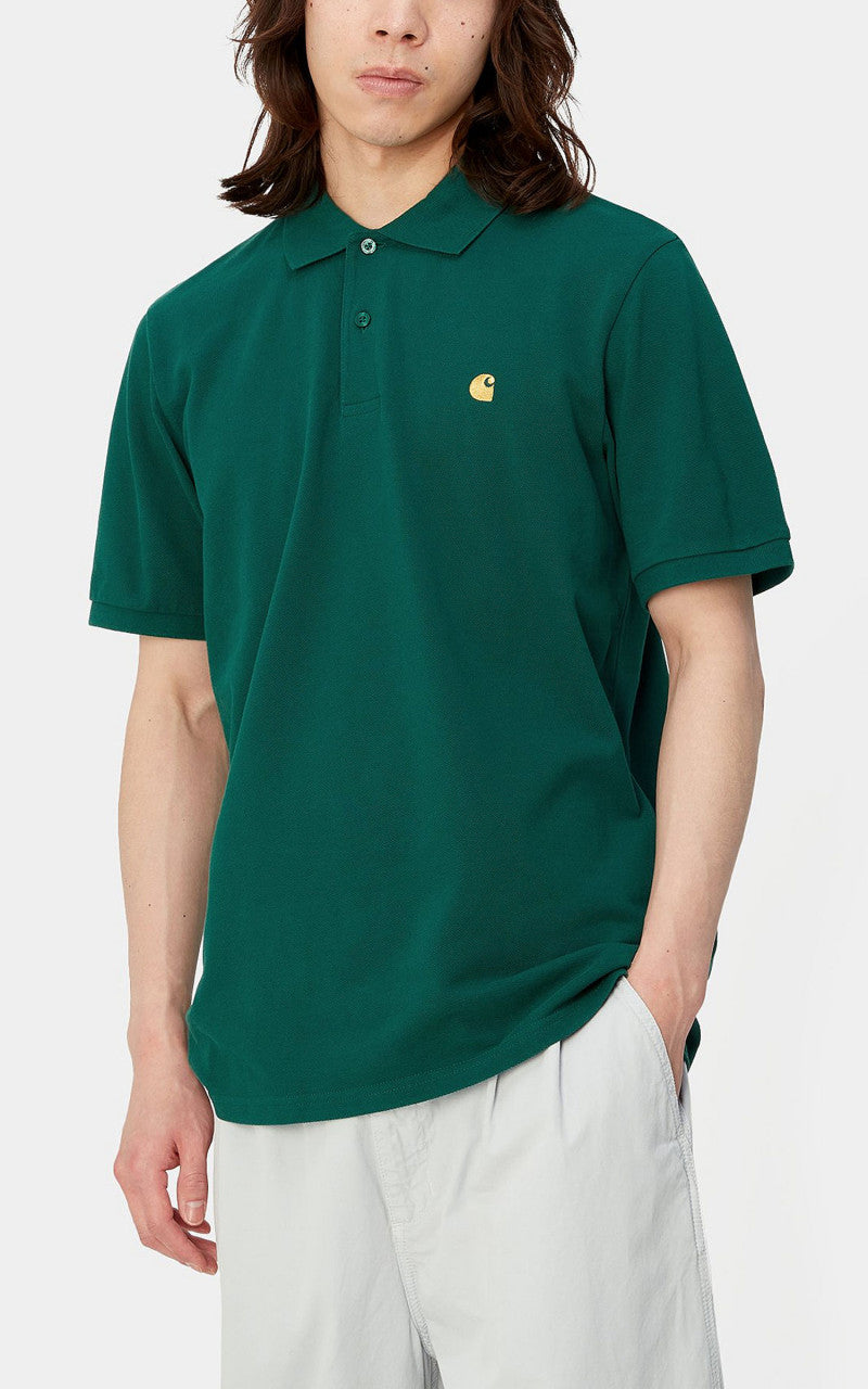 Carhartt WIP S/S Chase Pique Polo Chervil/Gold