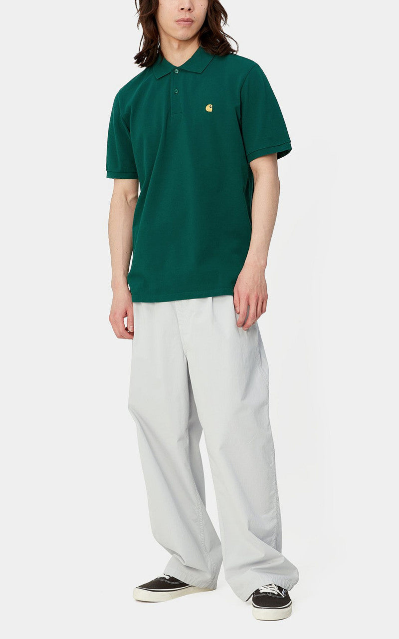 Carhartt WIP S/S Chase Pique Polo Chervil/Gold