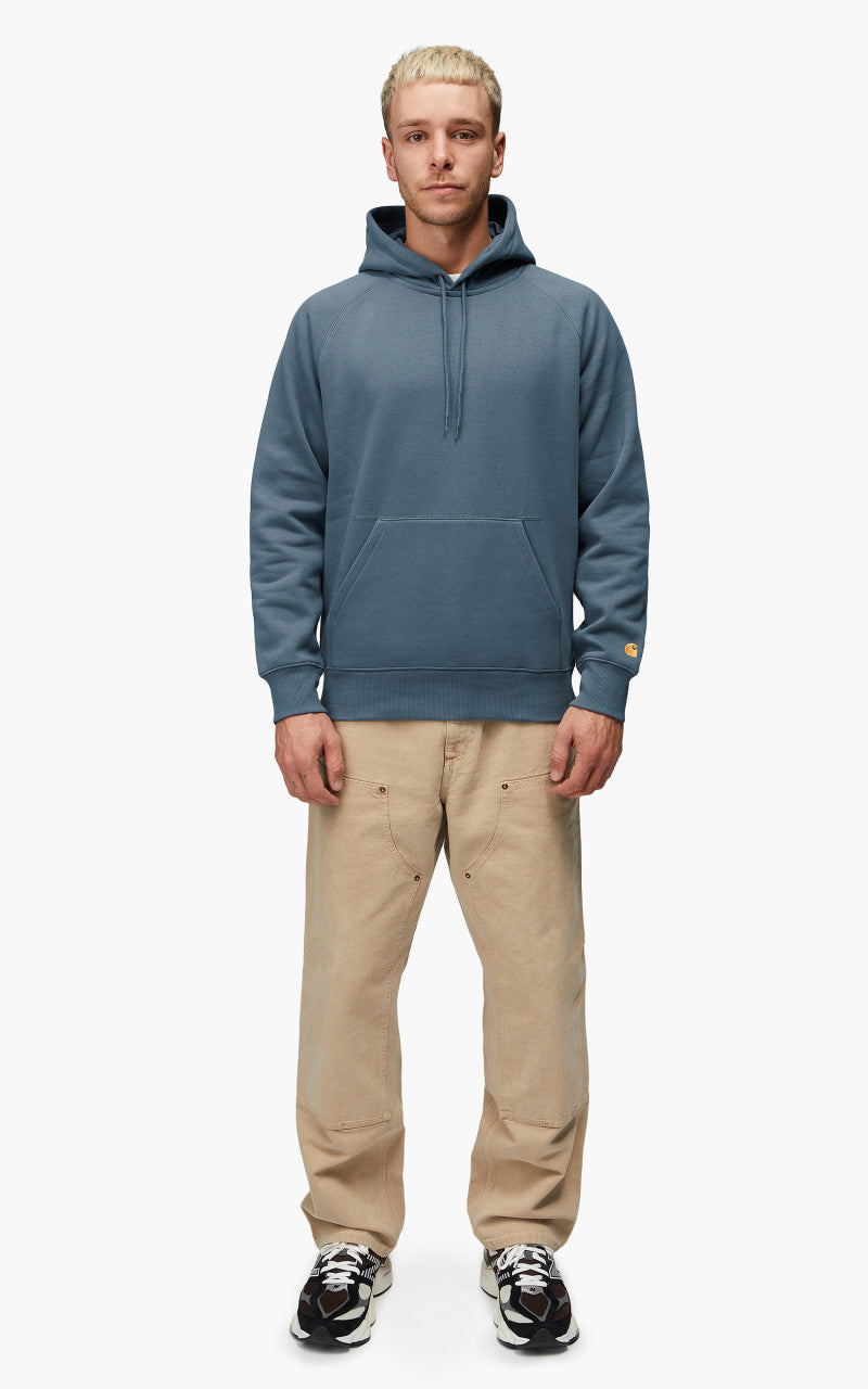 Carhartt WIP Hooded Chase Sweatshirt Storm Blue/Gold
