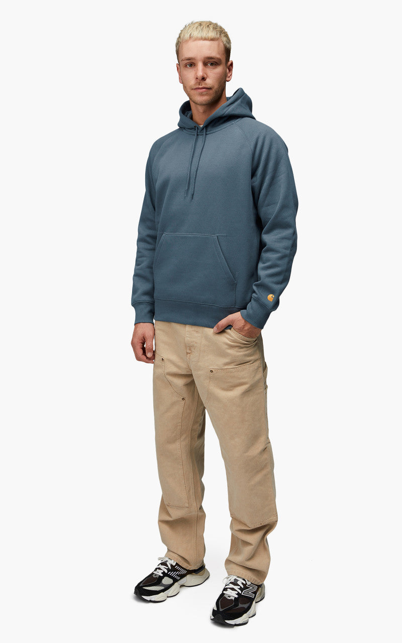 Carhartt WIP Hooded Chase Sweatshirt Storm Blue/Gold