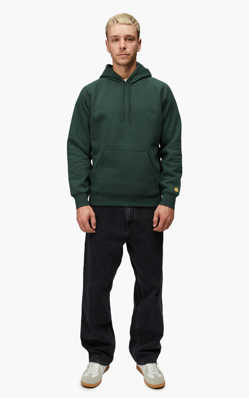 Carhartt WIP Hooded Chase Sweatshirt Juniper/Gold