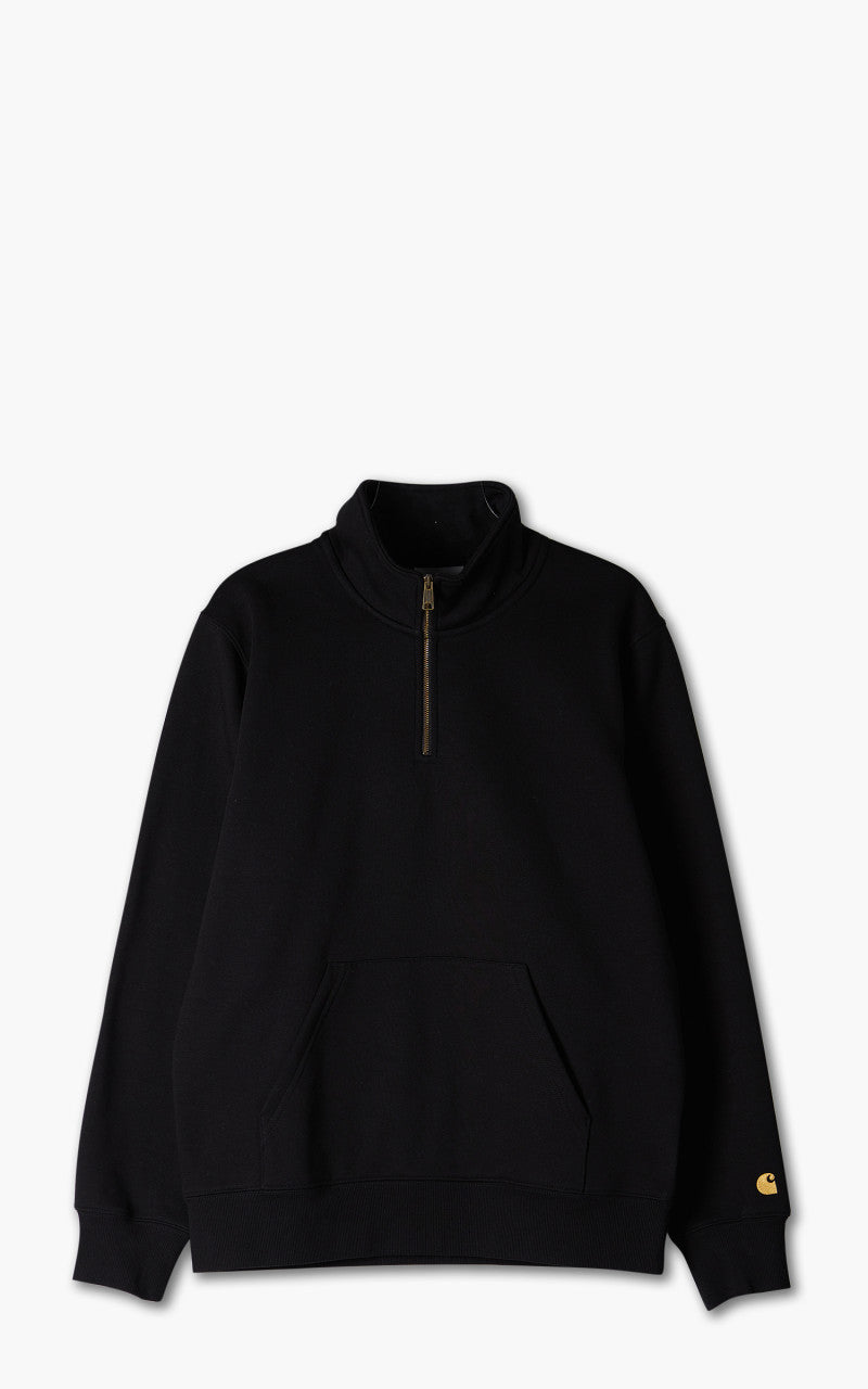 Carhartt WIP Chase Neck Zip Sweatshirt Black/Gold