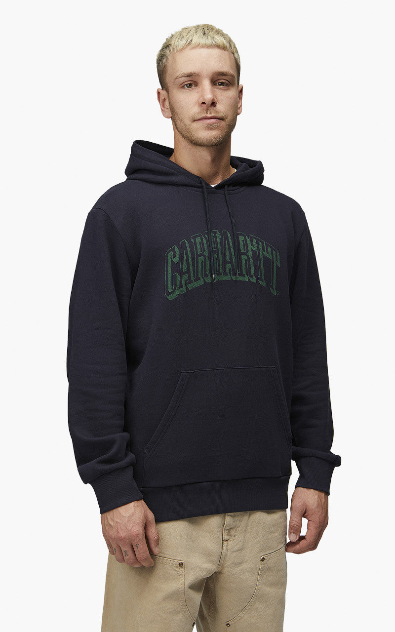 Carhartt WIP Hooded Scrawl Sweatshirt Dark Navy/Bonsai