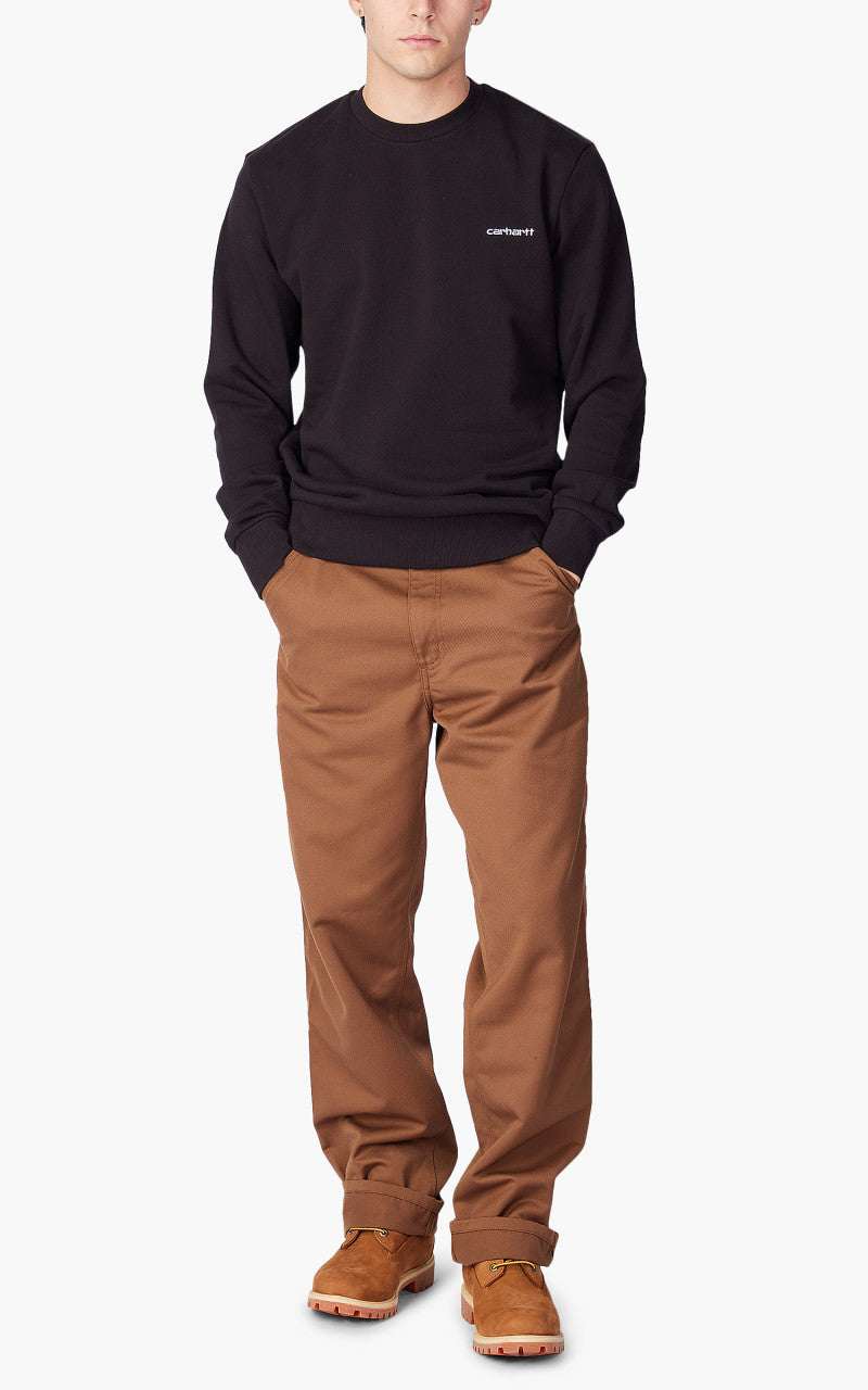 Carhartt WIP Script Embroidery Sweat Black/White