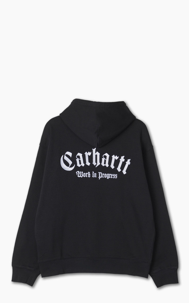 Carhartt WIP Hooded Onyx Script Sweat Black/White