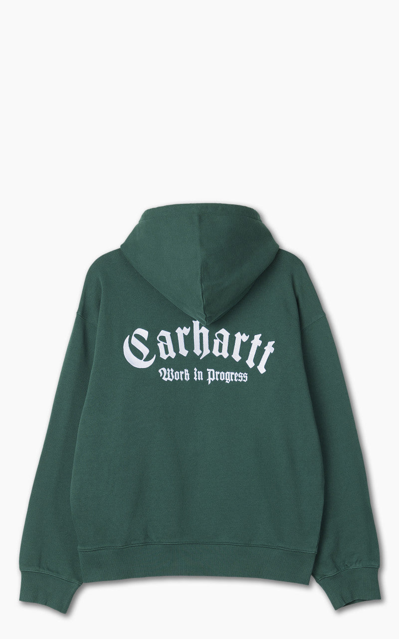 Carhartt WIP Hooded Onyx Script Sweat Chervil/White