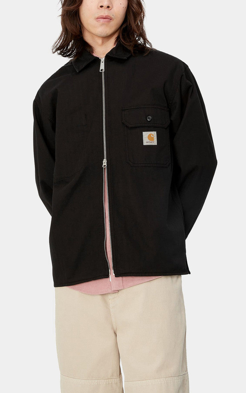 Carhartt WIP Rainer Shirt Jac Redmont Herringbone Black