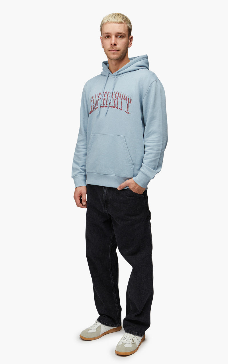 Carhartt WIP Hooded Scrawl Sweatshirt Misty Sky/Corvina