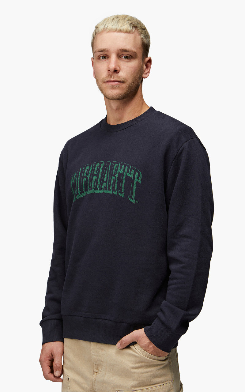 Carhartt WIP Scrawl Sweatshirt Dark Navy/Bonsai