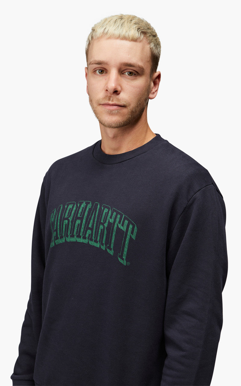Carhartt WIP Scrawl Sweatshirt Dark Navy/Bonsai