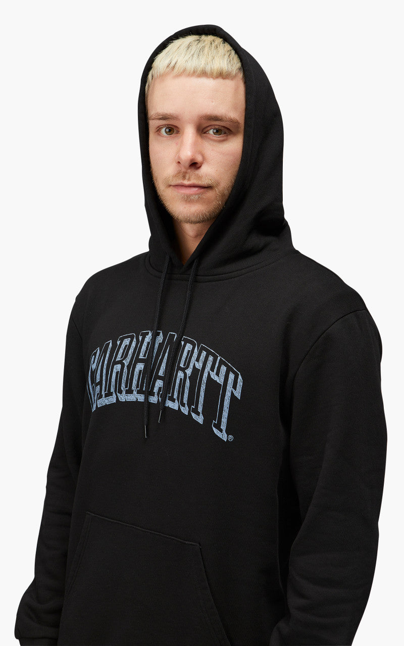 Carhartt WIP Hooded Scrawl Sweatshirt Black/Misty Sky