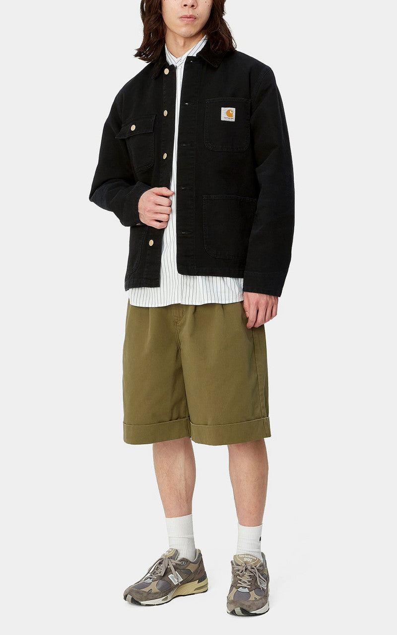 Carhartt WIP Michigan Coat Summer Dearborn Canvas Black/Black Aged