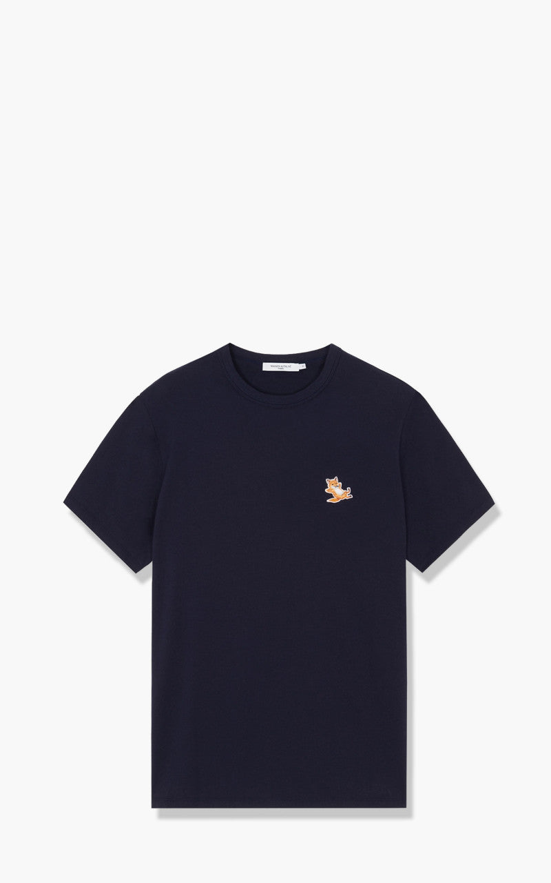 Maison Kitsuné Chillax Fox Patch Classic T-Shirt Navy