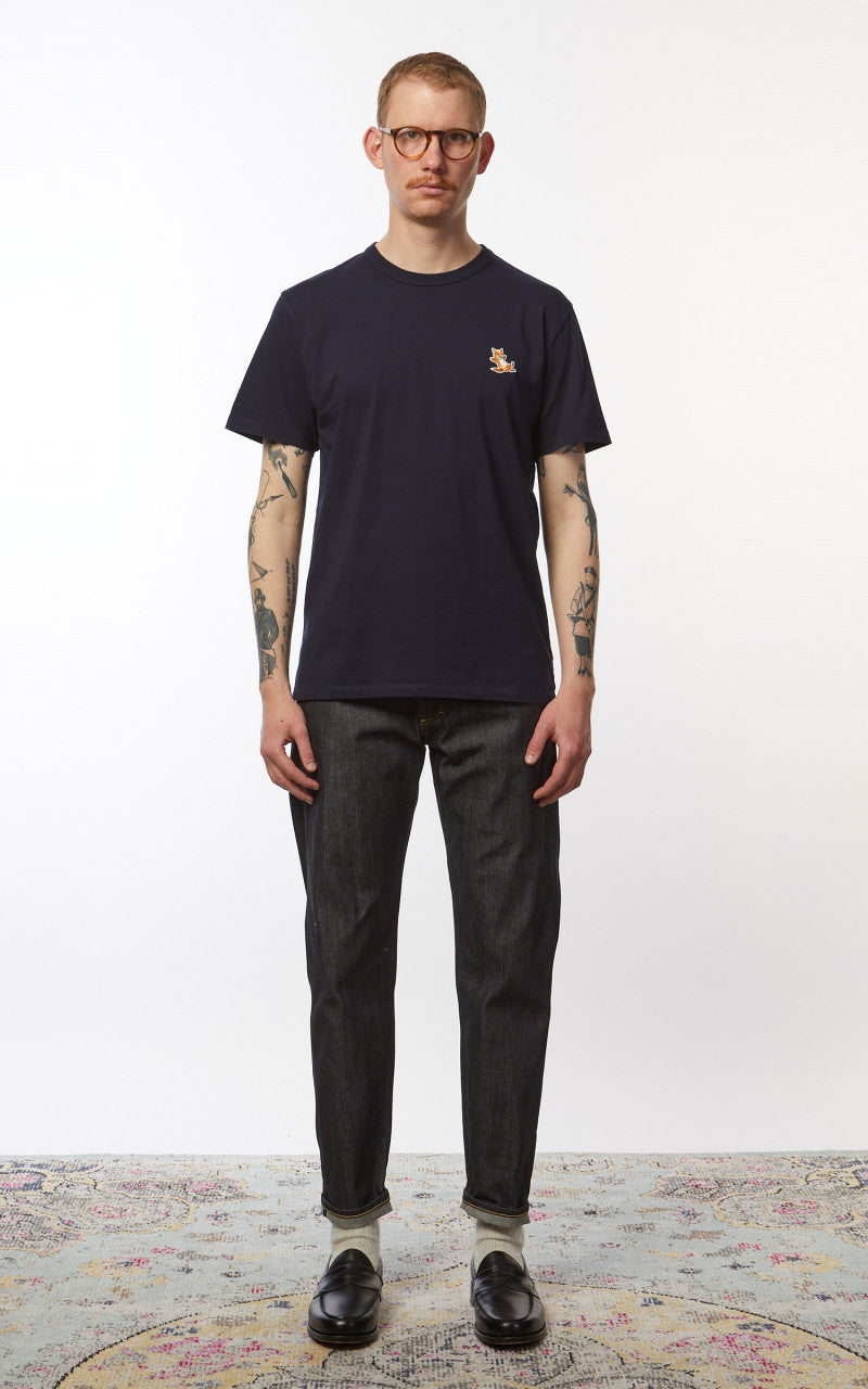 Maison Kitsuné Chillax Fox Patch Classic T-Shirt Navy