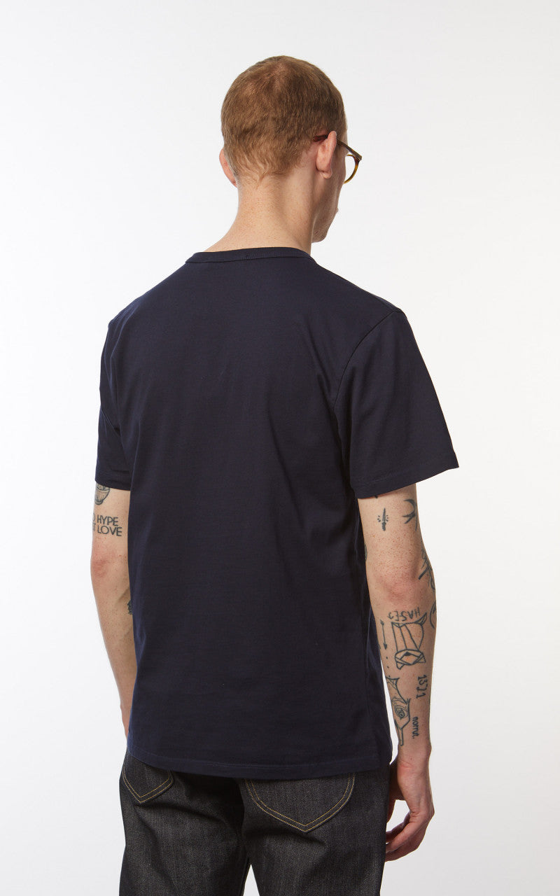 Maison Kitsuné Chillax Fox Patch Classic T-Shirt Navy