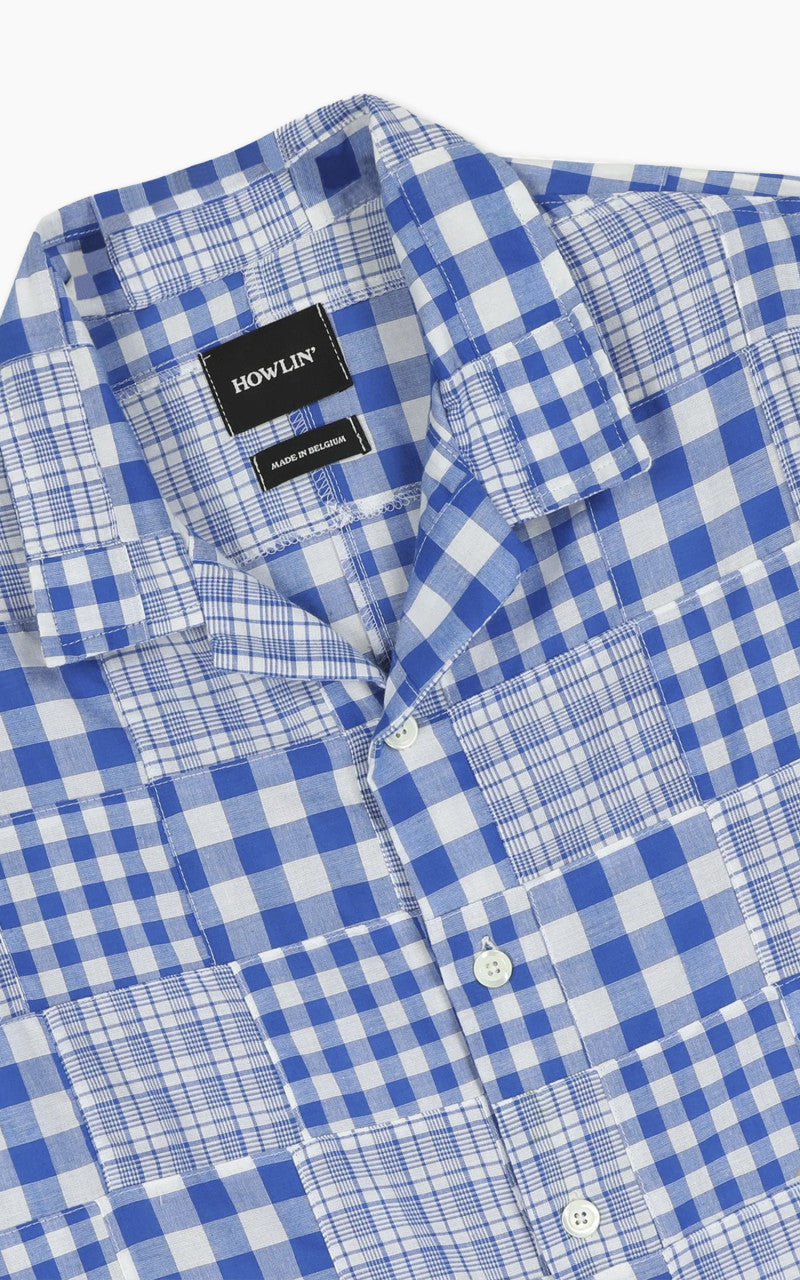 Howlin' Cocktail D`Amore Shirt Blue Madras Patchwork