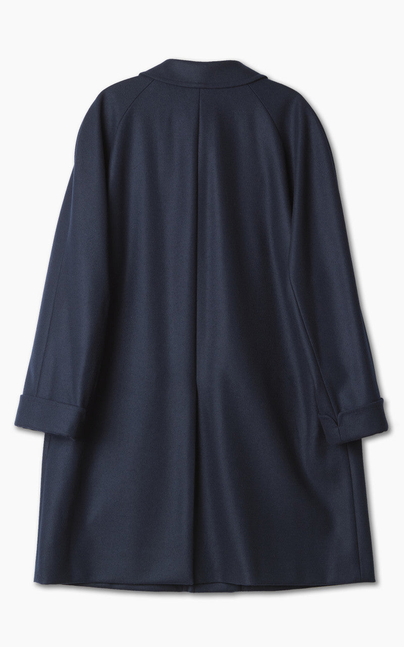 Coherence Corb Melton Wool Jersey Coat Dark Blue