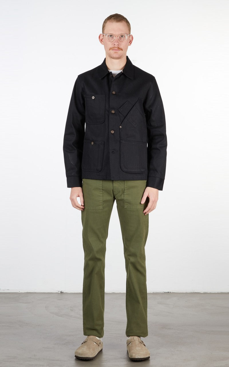 Tellason Coverall Jacket Selvedge Denim Black 13.5oz