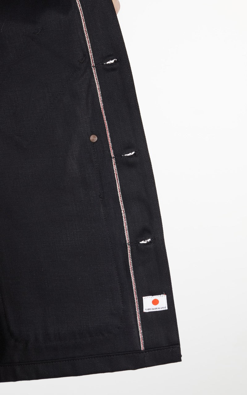 Tellason Coverall Jacket Selvedge Denim Black 13.5oz