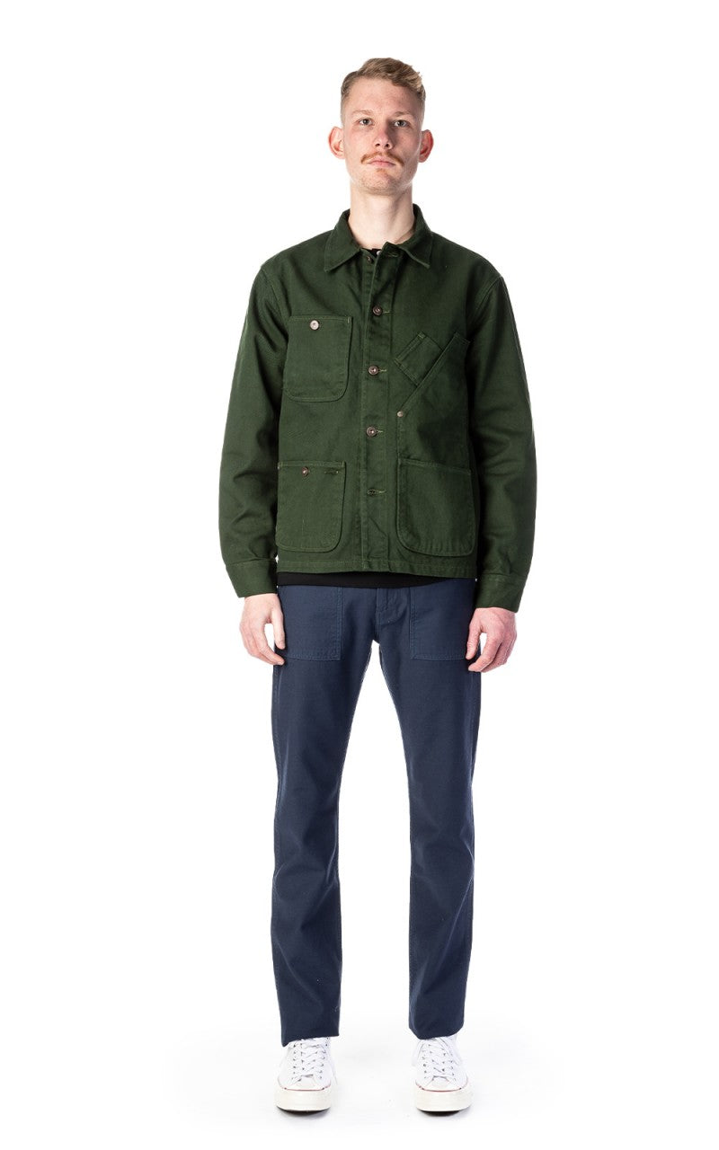 Tellason Coverall Jacket Garment Dyed Denim Dark Green