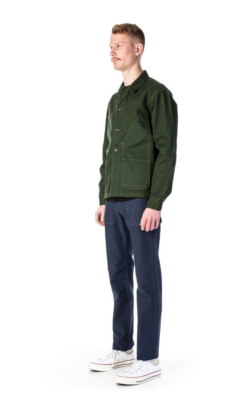 Tellason Coverall Jacket Garment Dyed Denim Dark Green