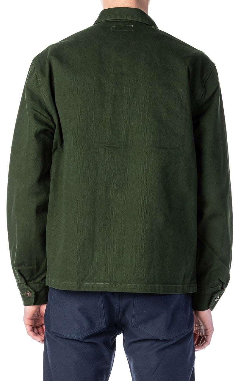 Tellason Coverall Jacket Garment Dyed Denim Dark Green