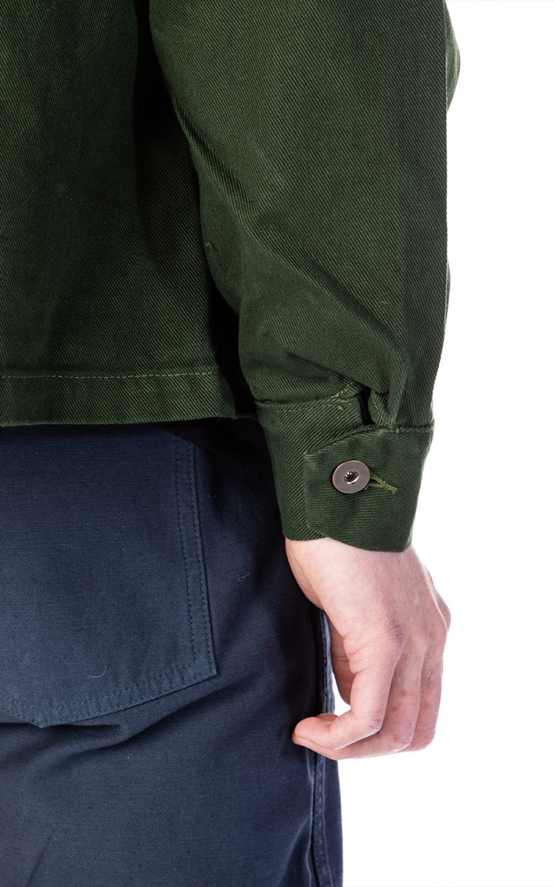 Tellason Coverall Jacket Garment Dyed Denim Dark Green