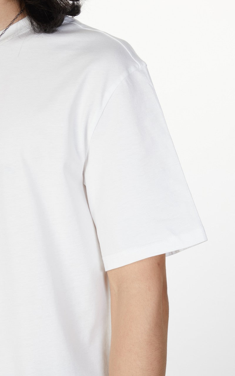 Merz b. Schwanen CTOS02 Oversized Crew Neck Tee White