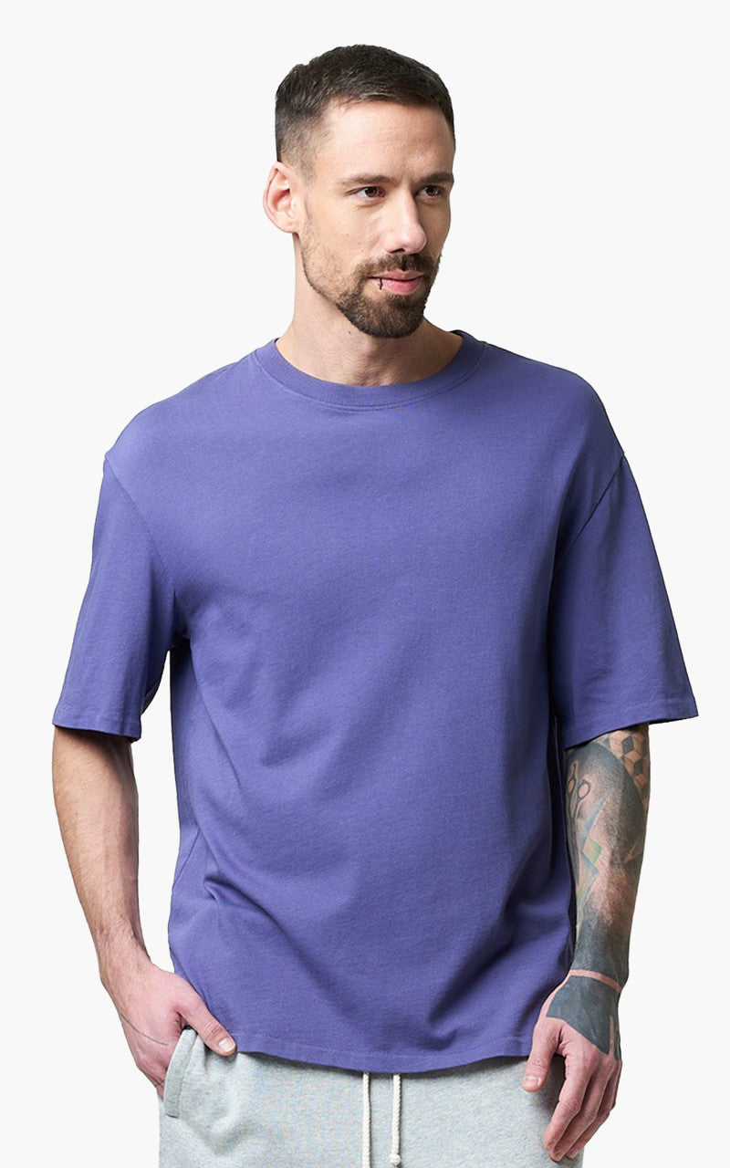 Merz b. Schwanen CTOS04 Oversized Crew Neck Tee Purple Blue