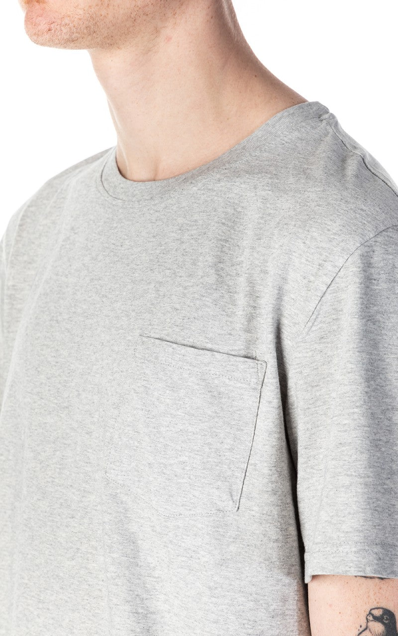 Merz b. Schwanen CTP01 Crew Neck Pocket Tee Greymelange