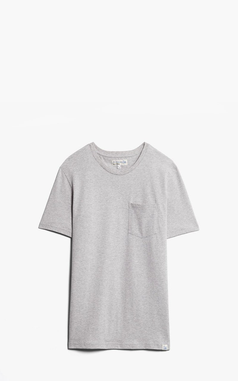 Merz b. Schwanen CTP01 Crew Neck Pocket Tee Greymelange