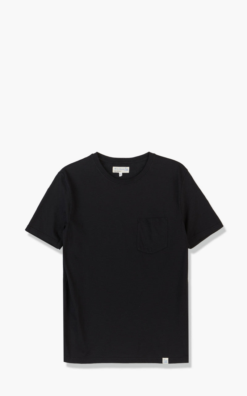 Merz b. Schwanen CTP02 Crew Neck Pocket Tee Deep Black