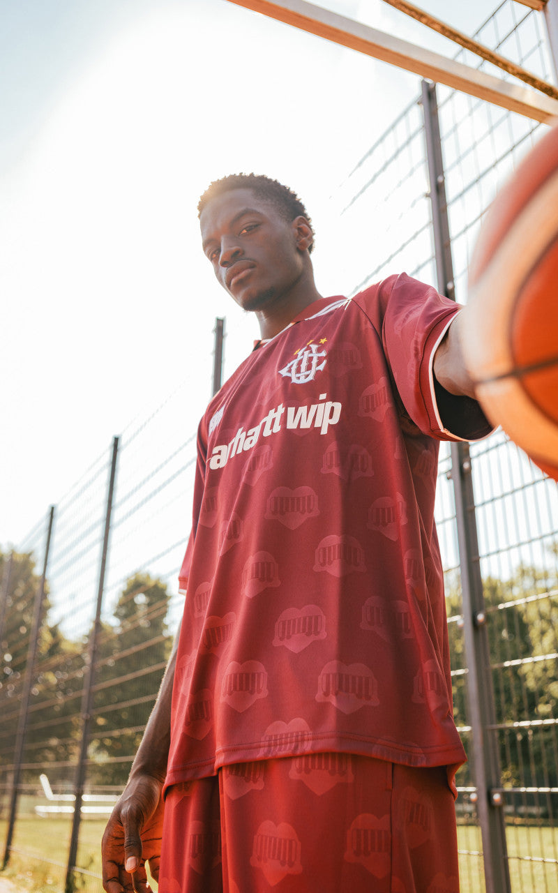 Carhartt WIP S/S Hartt's Football T-Shirt Heart Train Jacquard/Mulberry