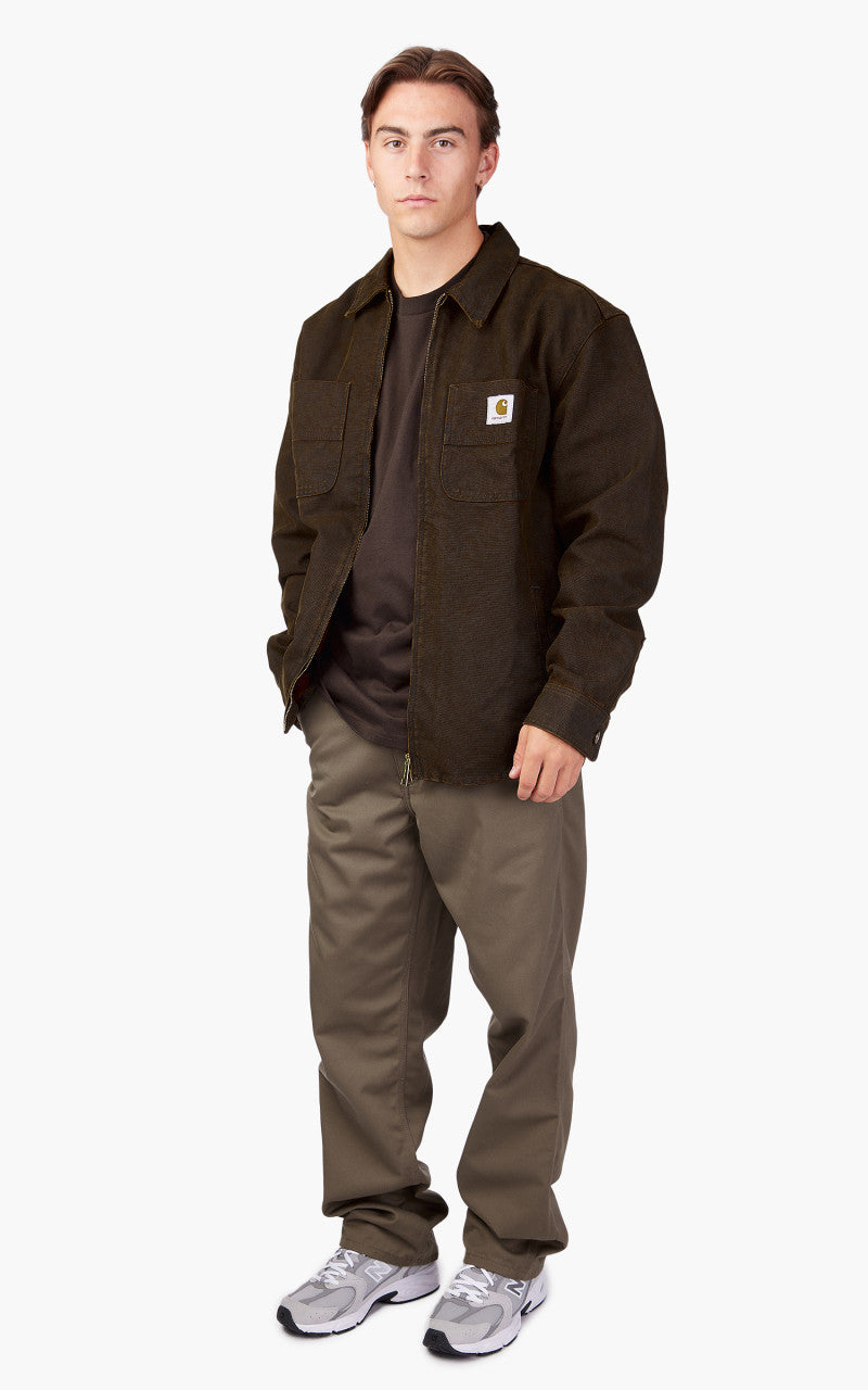 Carhartt WIP Garen Shirt Jac Black/Deep H Brown Stone Washed
